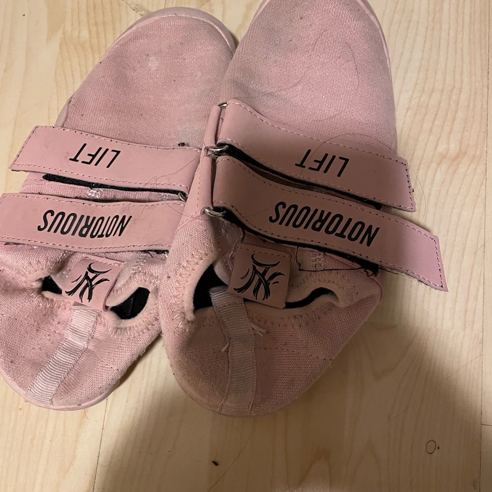 Notorious lift shoes. Pink size 36, green size 36 and purple size 35 separate